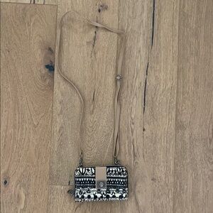 Sakroots Tan and Black Crossbody Bag